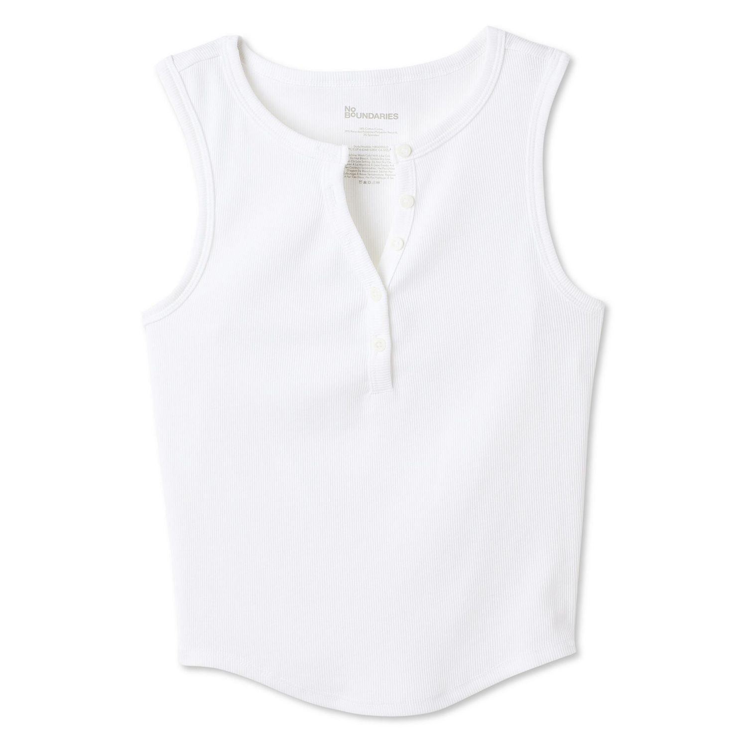 No Boundaries Women's Henley Tank Top