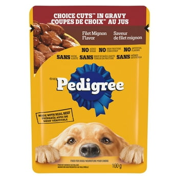 Nourriture humide pour chiens adultes PEDIGREE COUPES DE CHOIX AU JUS saveur de filet mignon 100 g