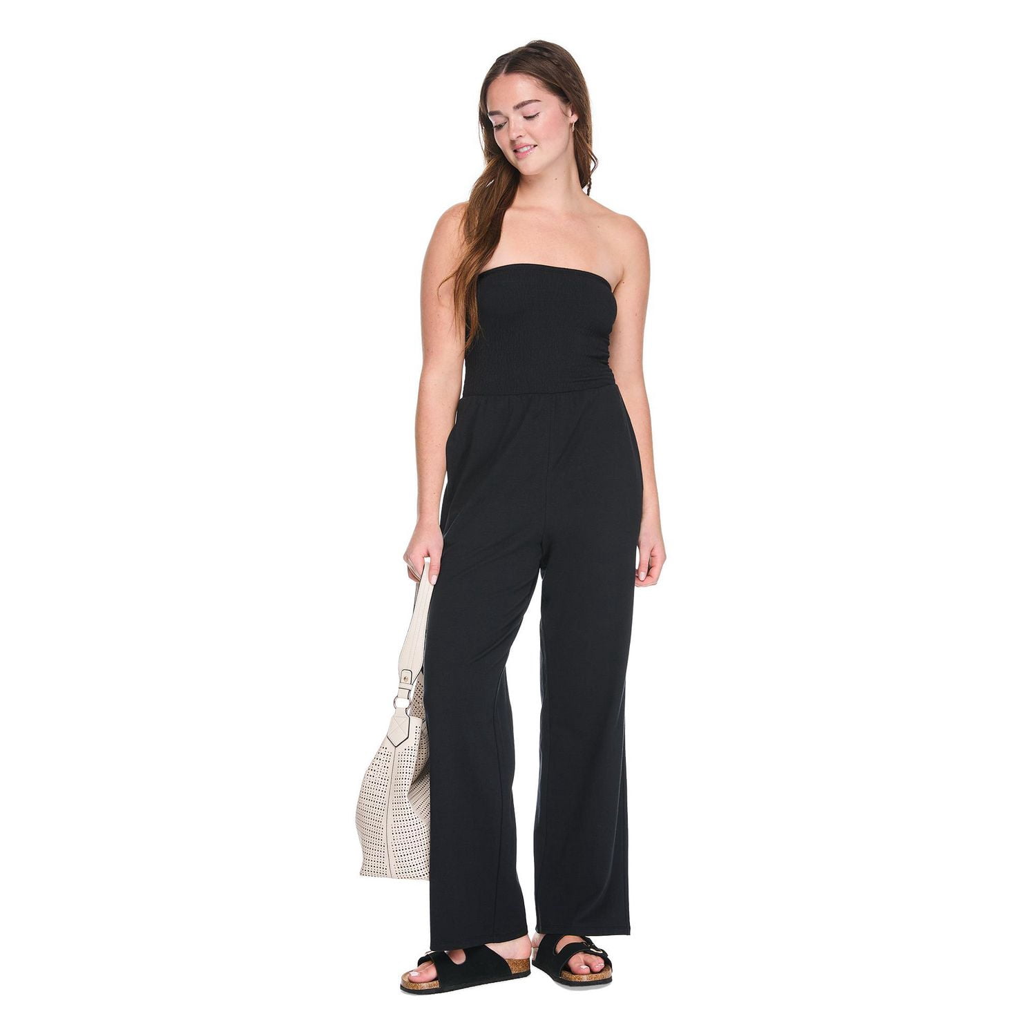 Wild Skye Women's Smocked Strapless Jumpsuit