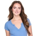 thumbnail image 4 of No Boundaries Women's Short-Sleeve Henley Dress, 4 of 6