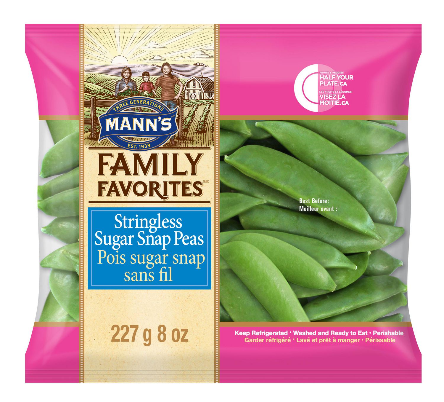 Peas, Sugar Snap, 8 oz