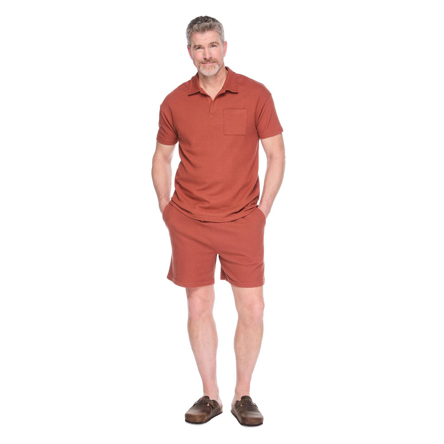 Polo à col Johnny texturé George pour hommes