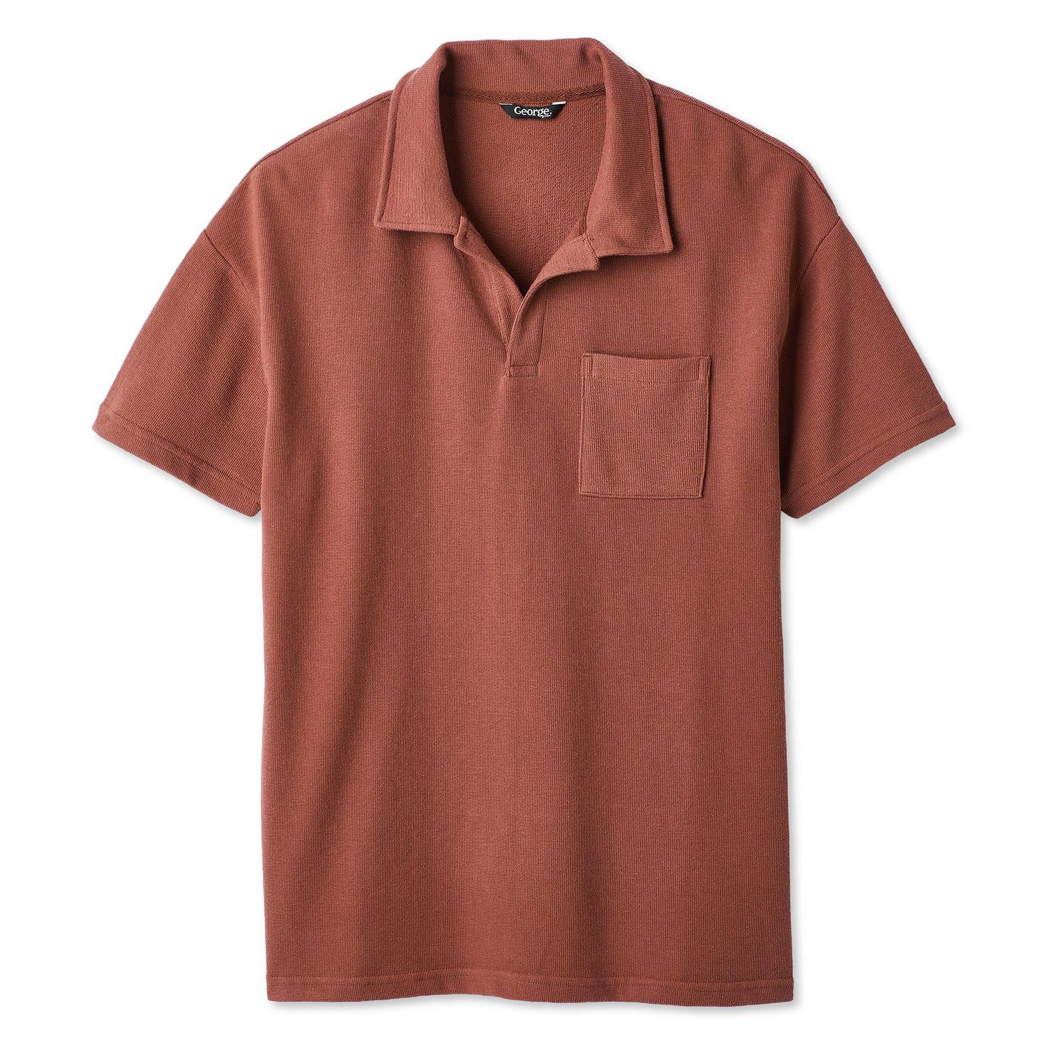 Polo à col Johnny texturé George pour hommes