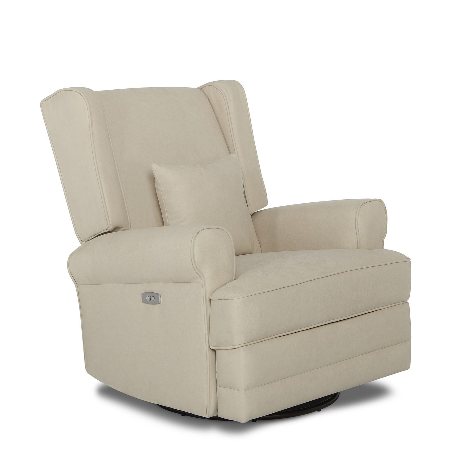 Evolur Phoenix Upholstered Wing Back Power Recliner I Nursery Glider I