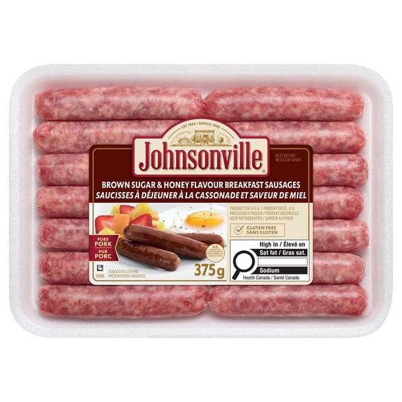 Johnsonville Brown Sugar and Honey Flavour Breakfast Sausages, 375g