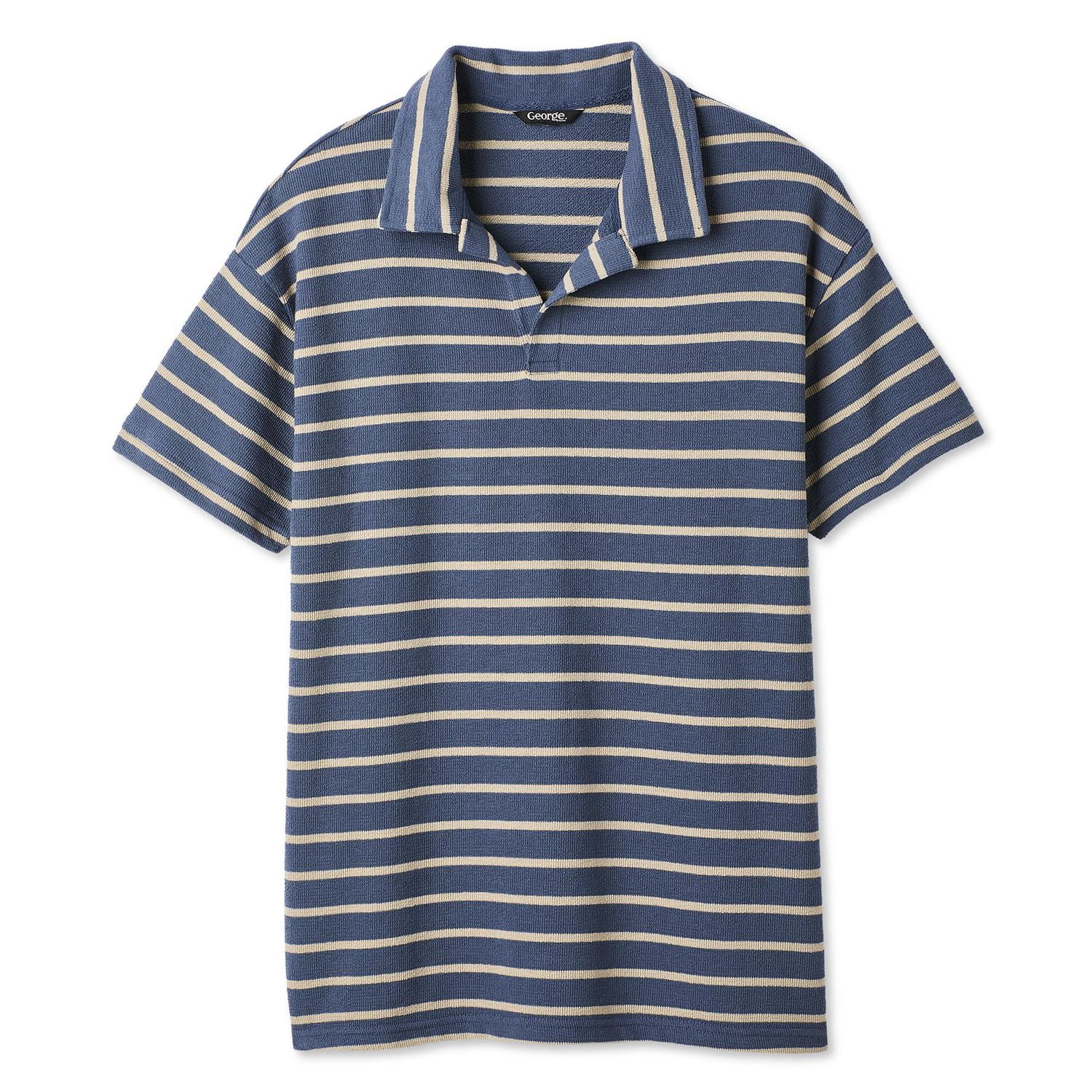 Polo à col Johnny texturé George pour hommes