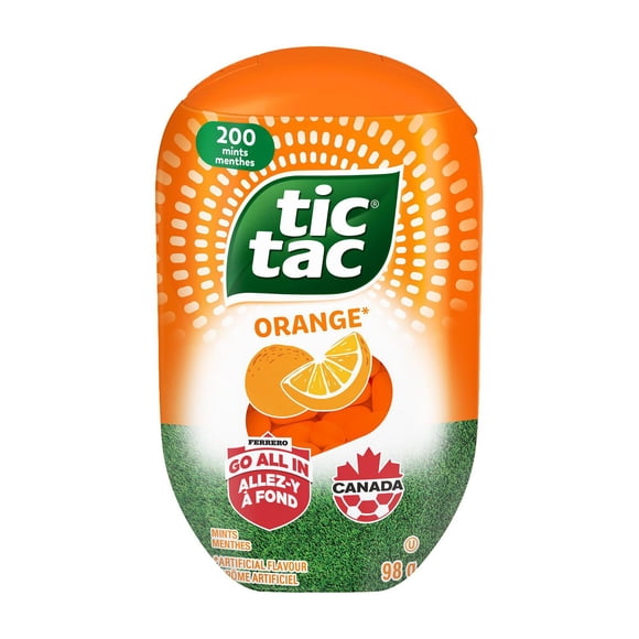Menthes TIC TAC, Orange, Bonbons à la menthe, 200 pilules, 98 g