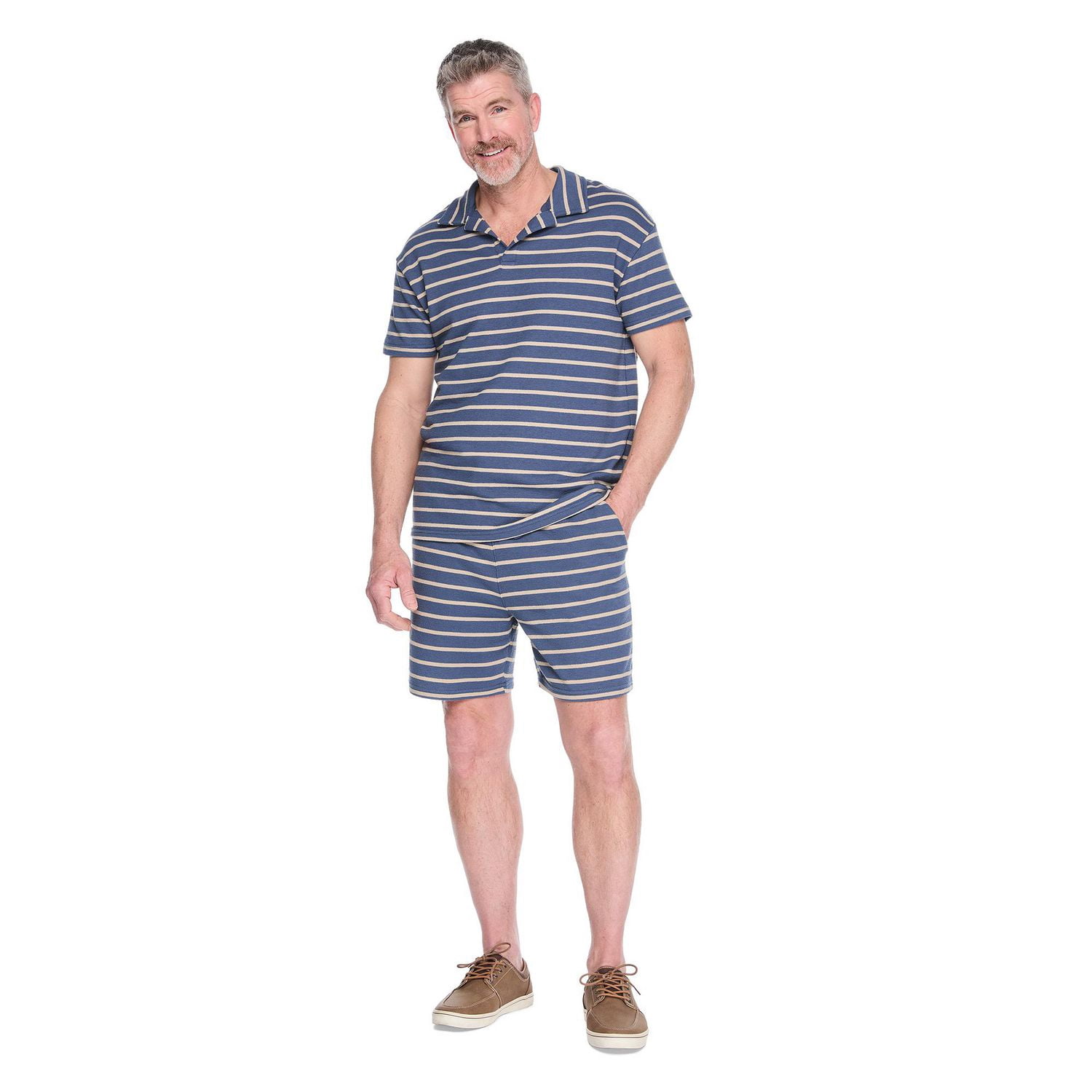 George Men's Textured Johnny Collar Polo