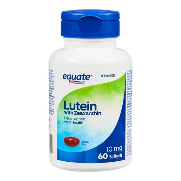 Equate Lutein with Zeaxanthin 10mg, 60 Softgels