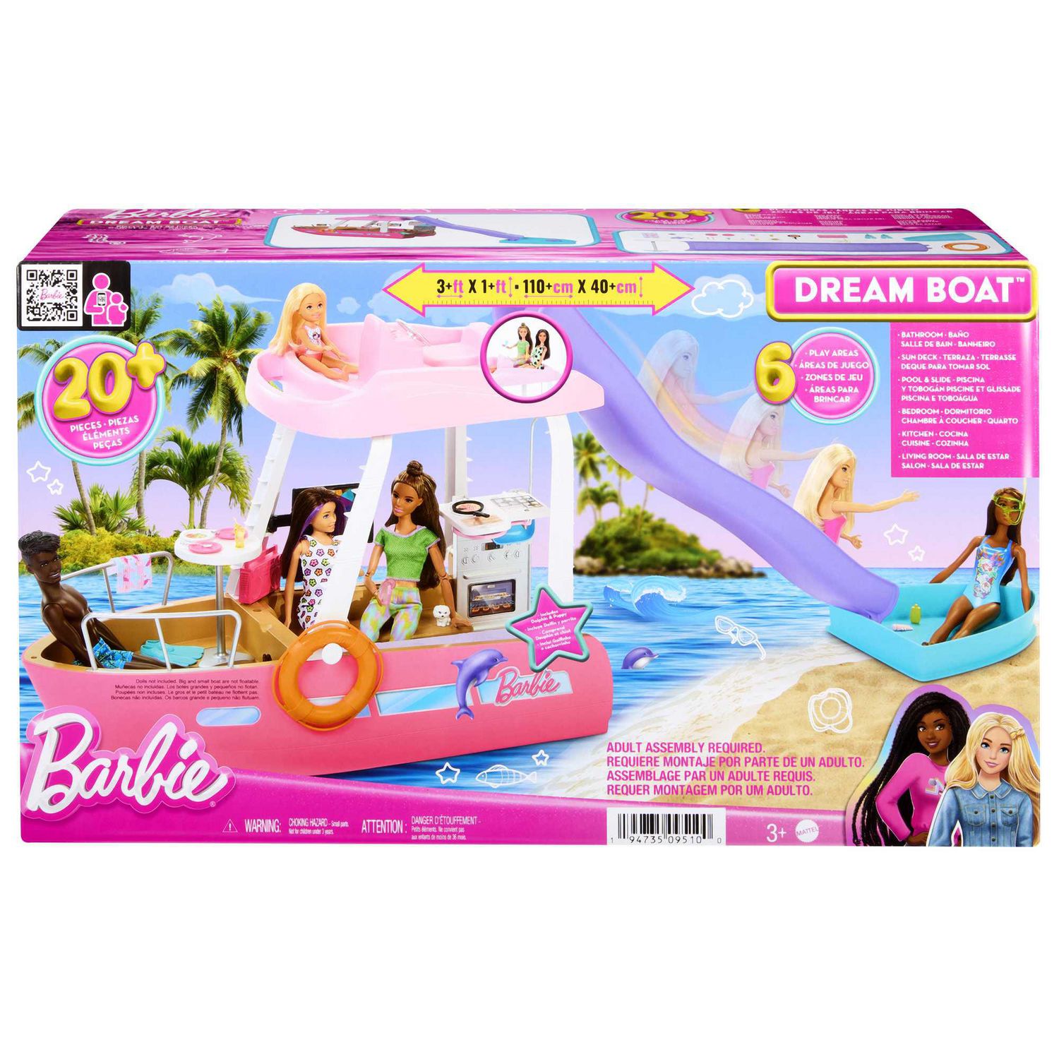 Barbie Dreamhouse Adventures Swim 'n Dive Doll, 11.5-inch in Swimwear, with  Diving Board and Puppy, Dolls -  Canada