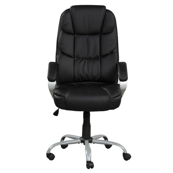 Chaise de bureau ergonomique à dossier haut Sealy® Radcliff en similicuir noir PU.