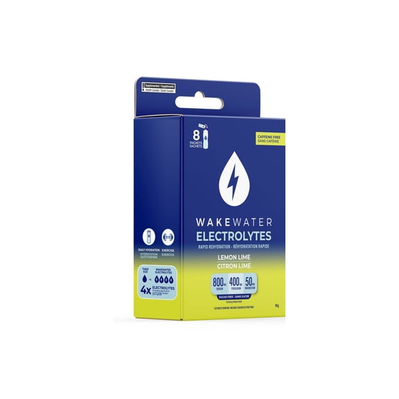 WakeWater Electrolytes Rapid Rehydration - Lemon Lime