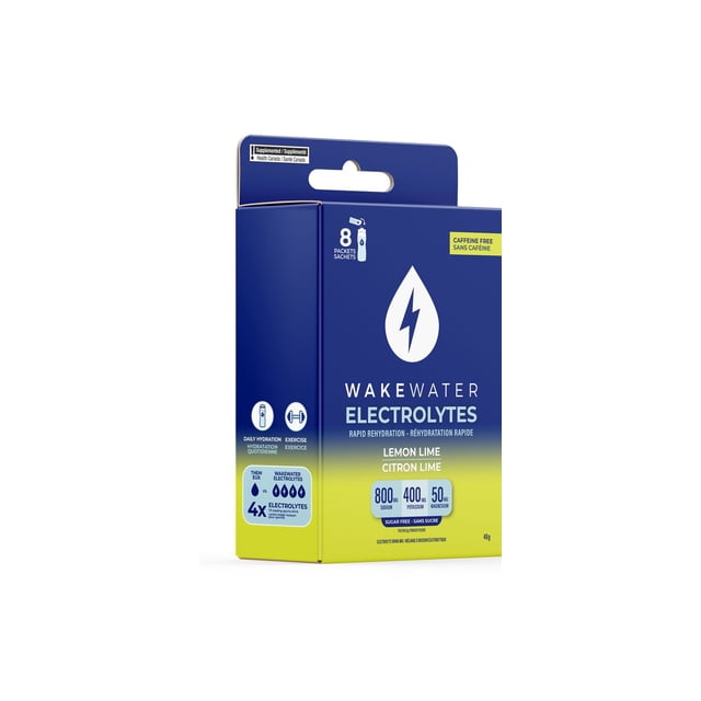 WakeWater Electrolytes Réhydratation Rapide - Citron lime