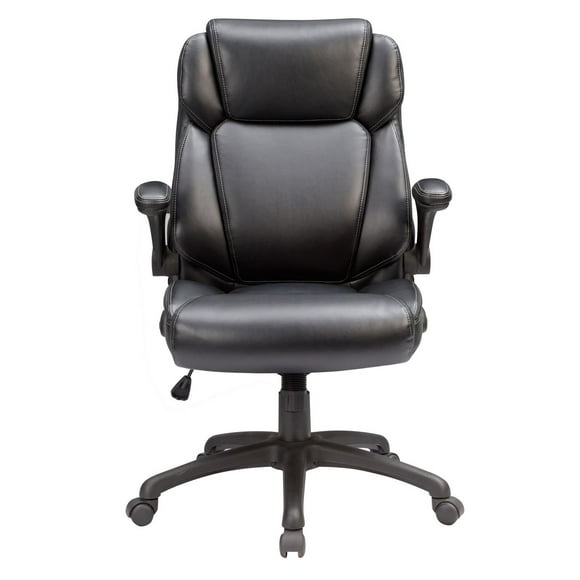 Sealy® Winthrop Chaise de bureau haute en similicuir noir