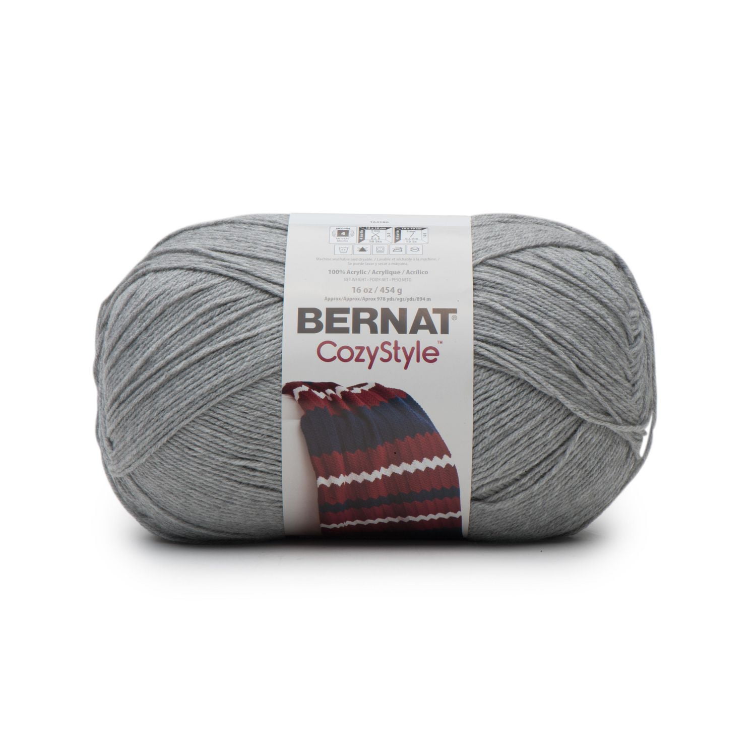 Bernat Cozy Style Yarn (454g/16oz), Soft Grey Walmart Canada