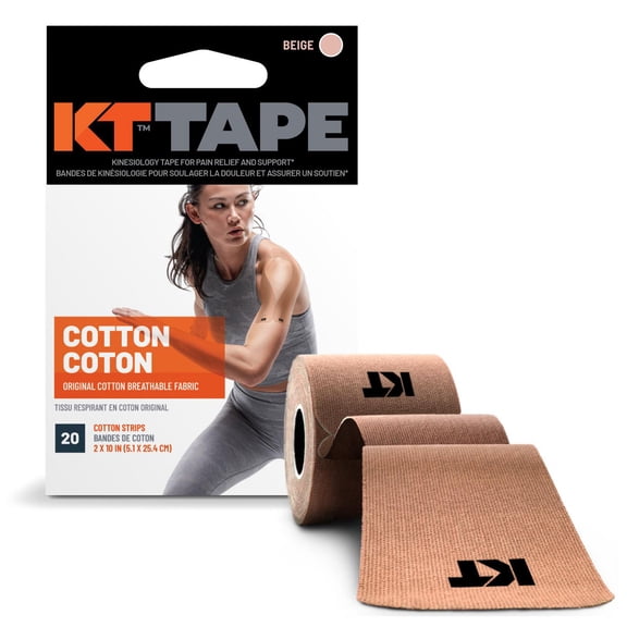 Ruban élastique de sport thératpeutique Original de KT TAPE pour kinésiologie en beige