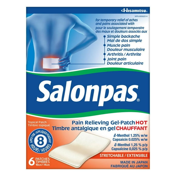 Salonpas Gel Patch Hot 6ct
