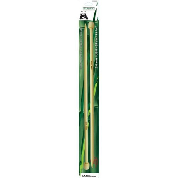 Aiguilles à tricoter seul pointe en bambou 35cm /5.00mm