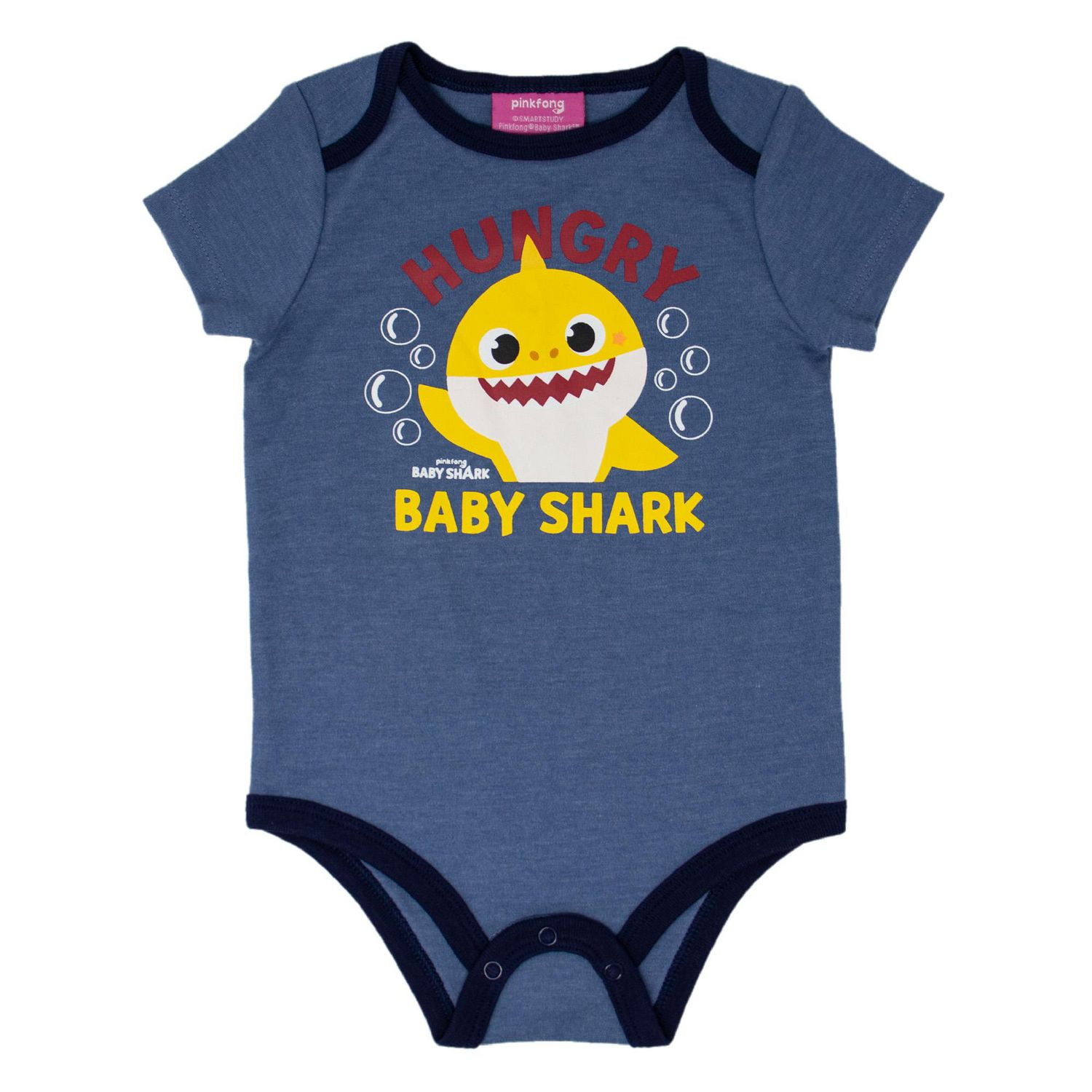 Baby Shark Dormeuse à manche courte pour bébé garçons