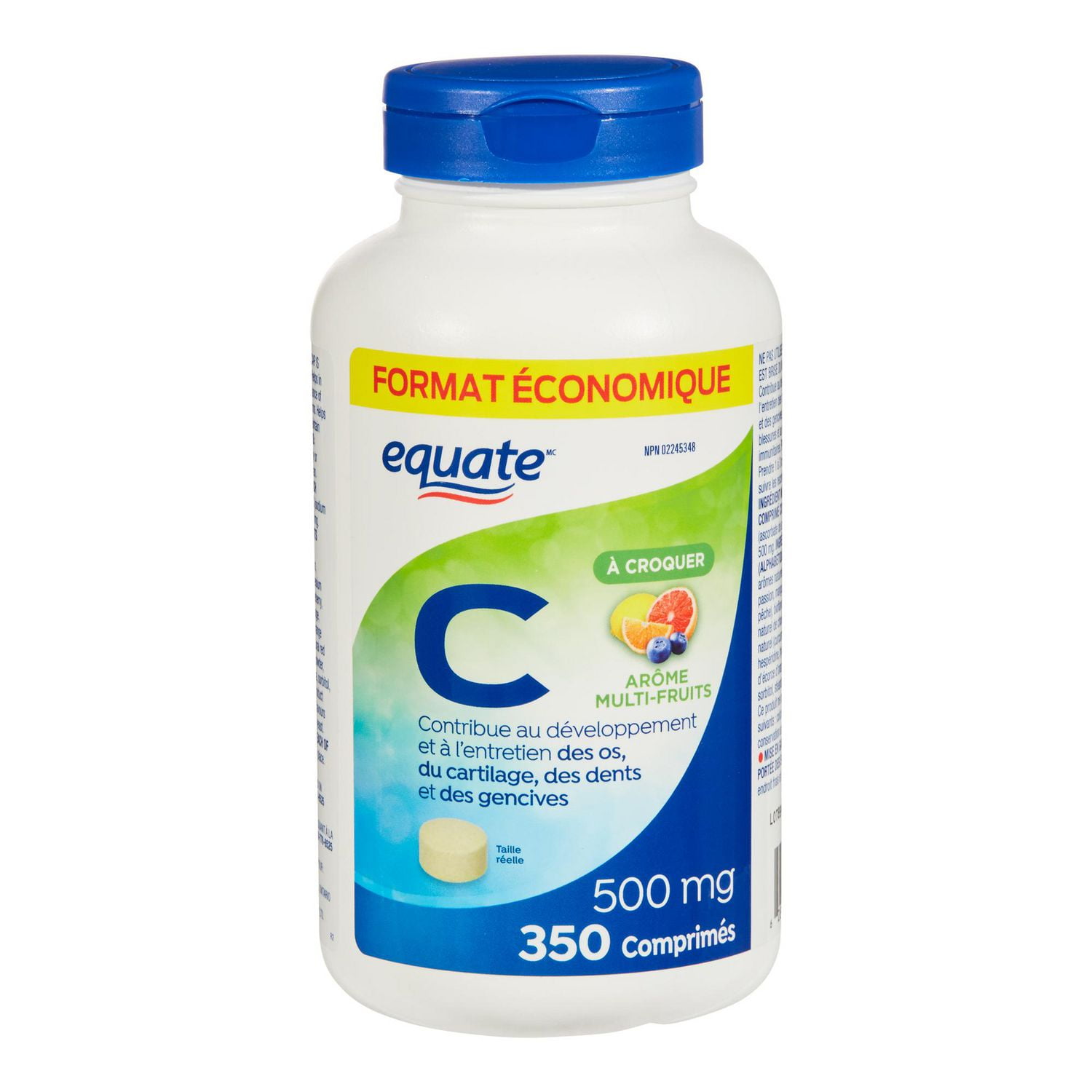 Equate Vitamine C 500mg Aromes Multi-Fruits
