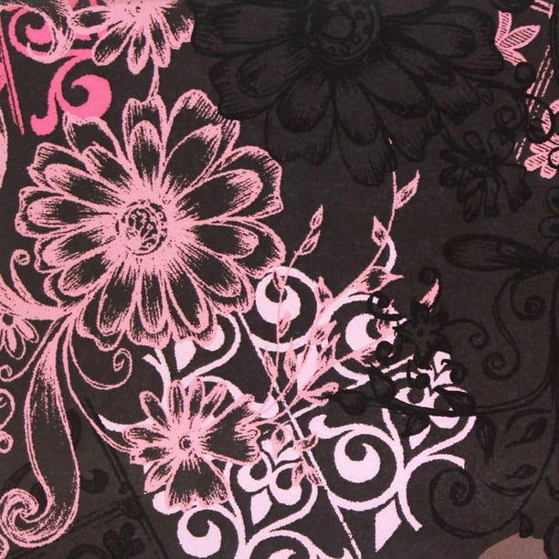 Fabric Creations floral rose sur brun tissu pré-coupé 1⁄2 verge de large