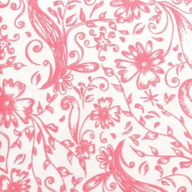 Fabric Creations floral rose tissu pré-coupé 1⁄2 verge de large