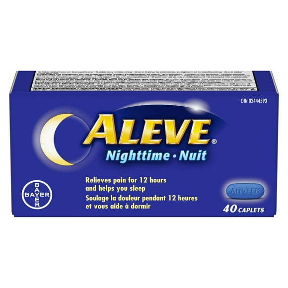 ALEVE Nighttime, Pain Reliever and Sleep Aid, Naproxen Sodium, 40 Caplets
