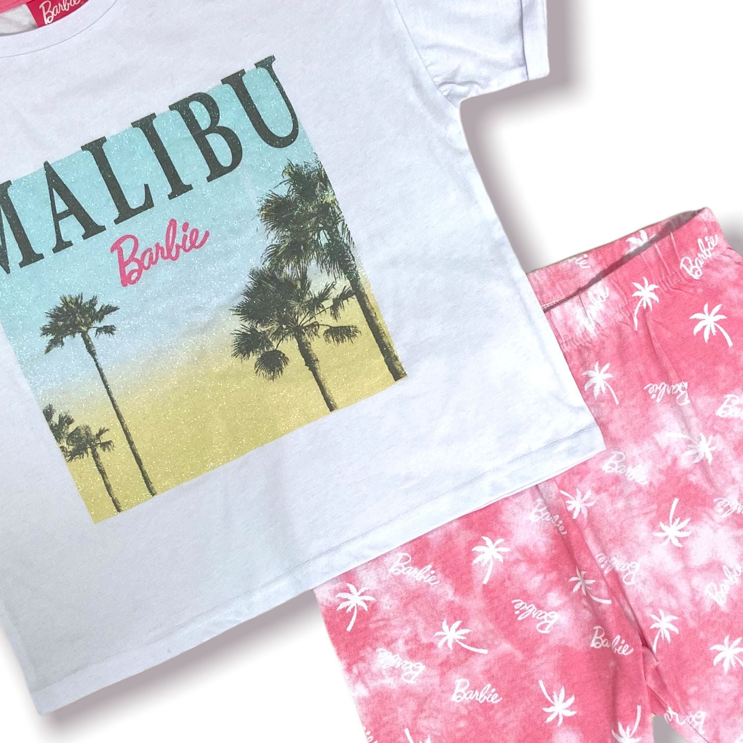 Barbie Girls 2 piece bike short and boxy t-shirt set