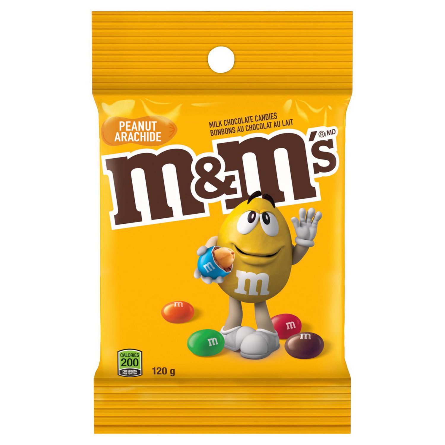 M&M's Milk Chocolate Candies Peanut Sharing Bag 120 g - Voilà