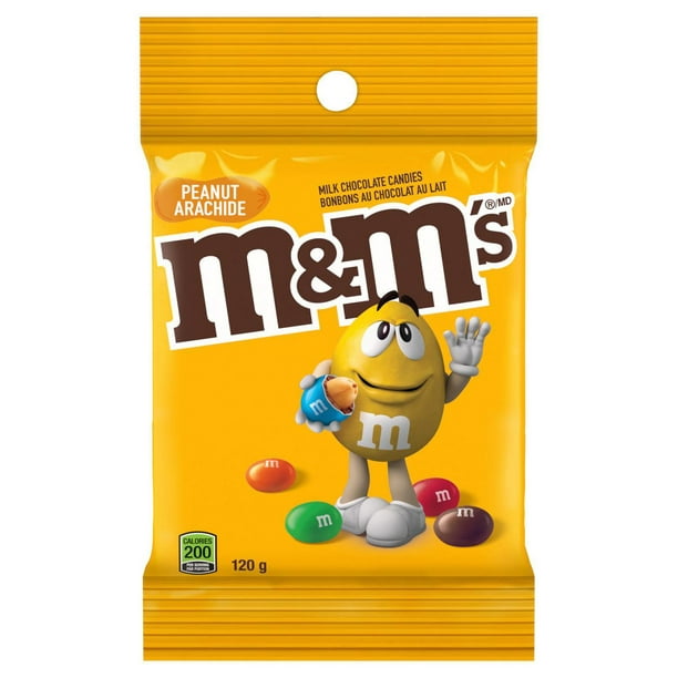 M&M’S, bonbons au chocolat au lait, arachide, format partage, 120 g