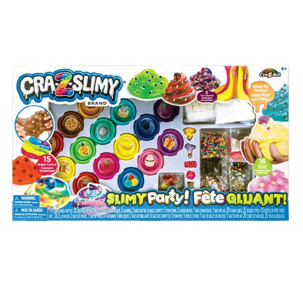 CraZArt CraZSlimy Party, PreMade Slime Kit for Kids, Ages 6 and up