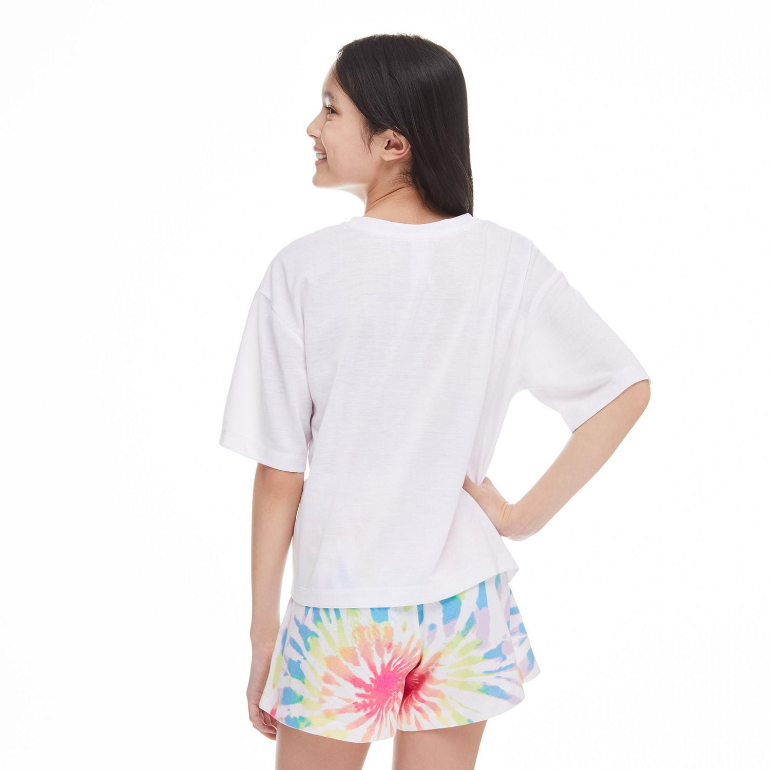 Ensemble 3 pièces avec short et masque Justice pour filles