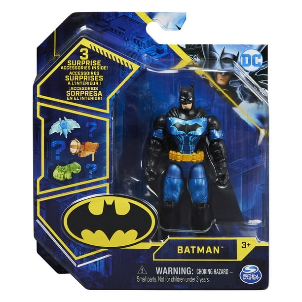Batman, Figurine articulée Batman de 10 cm avec 3 accessoires