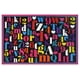 Tapis rectangle amusant pour enfant alphabet multicolore nylon – image 1 sur 2