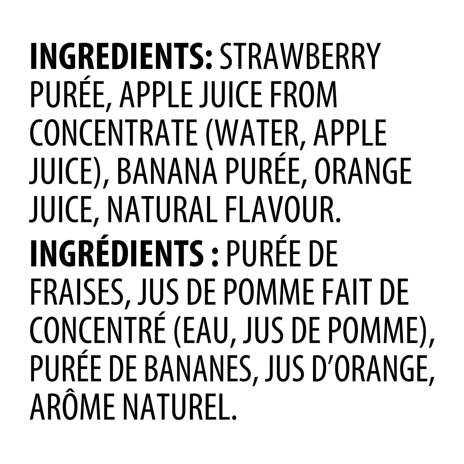 Smoothie Naked® Fraise et banane, 450 mL, 1 bouteille 450 ml