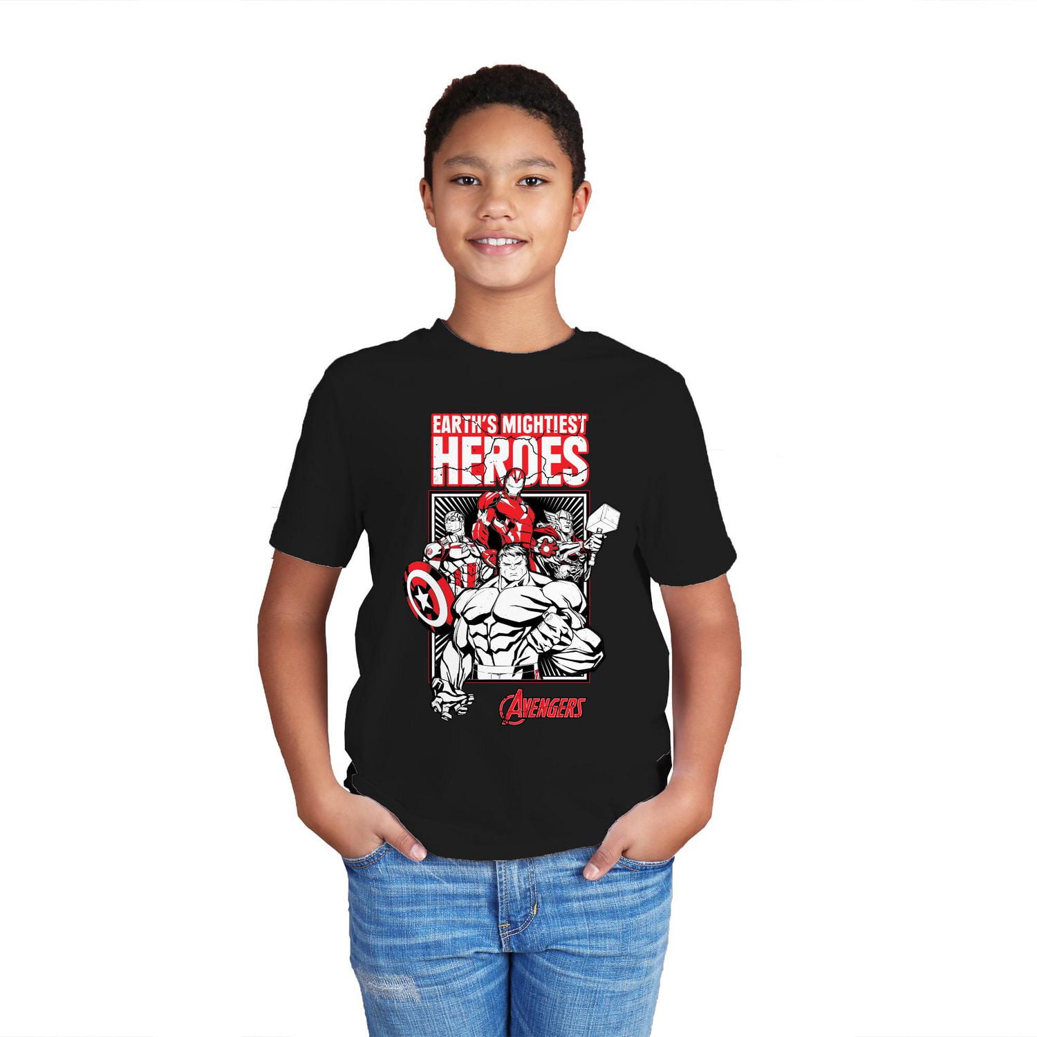 Boys Marvel Avengers Short Sleeve T-Shirt