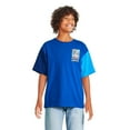 thumbnail image 1 of Marvel Boys' Captain America Mesh Sleeve Tee, 1 of 3
