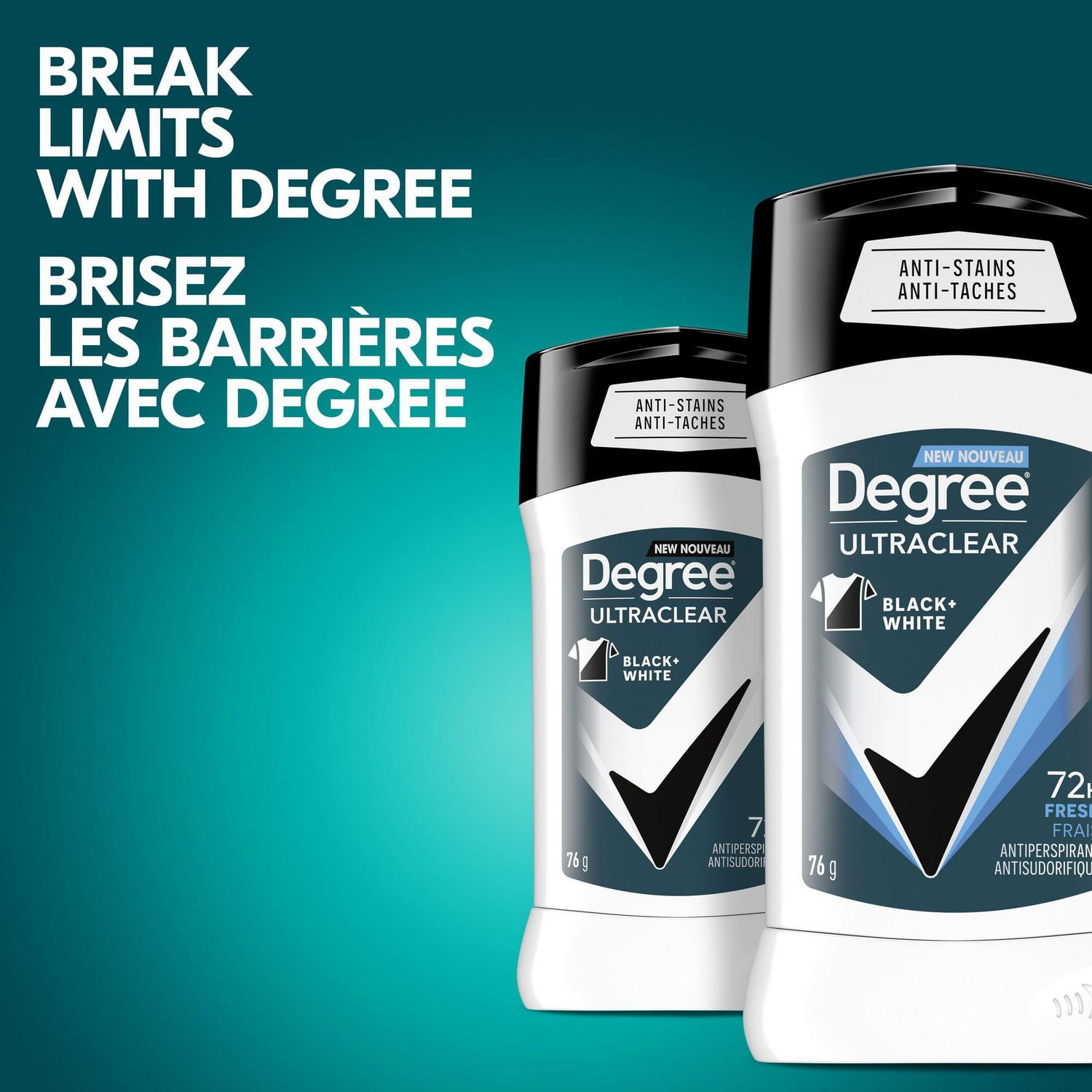 Degree Men UltraClear Black+White Fresh Antiperspirant, 76 g Antiperspirant  