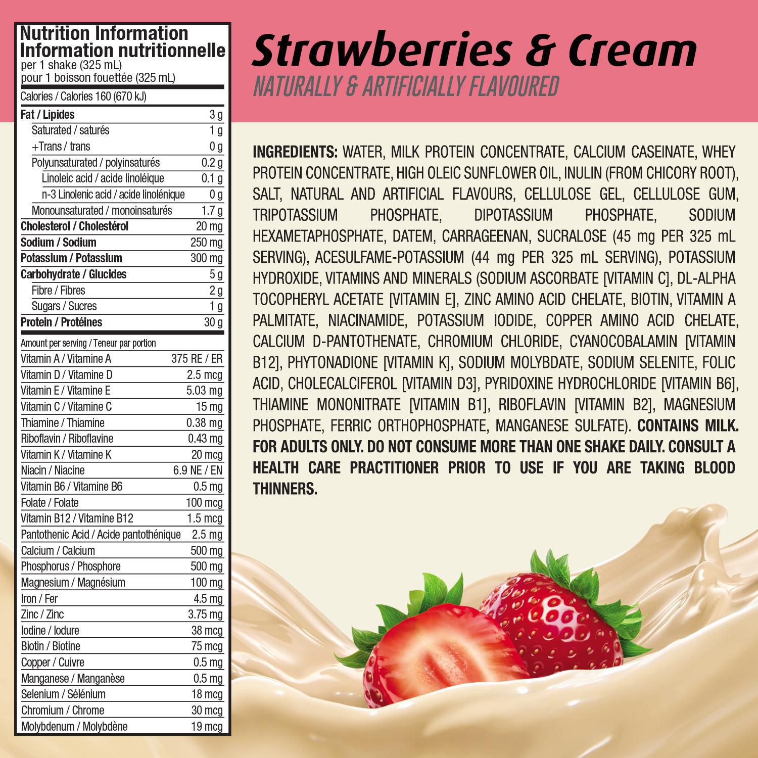 Slim-N-Trim Strawberry Smoothie Nutrition Facts - Eat This Much