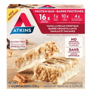 Atkins Barre de protéines de craquage de la vanille