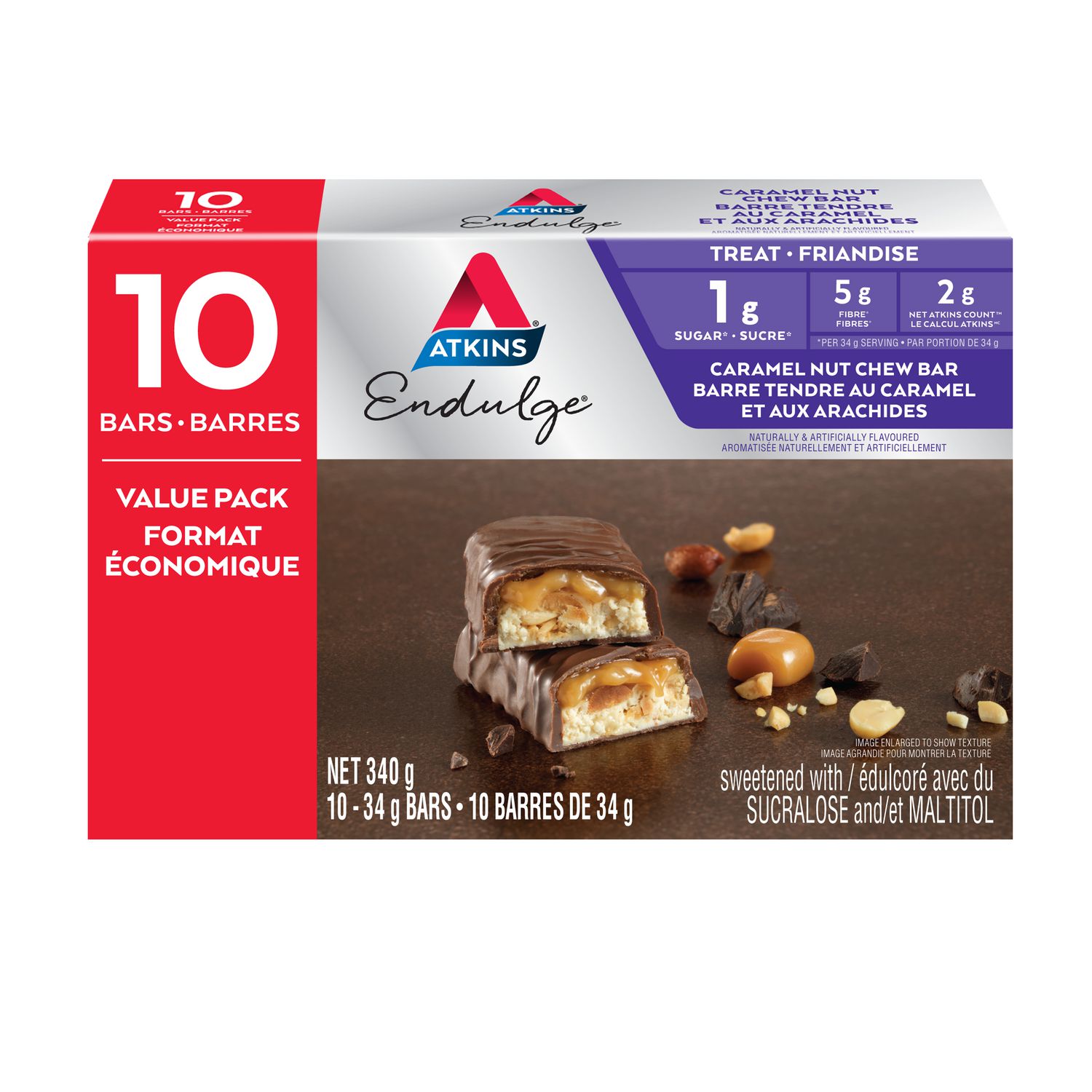 Atkins Endulge Caramel Nut Chew Bars - Value