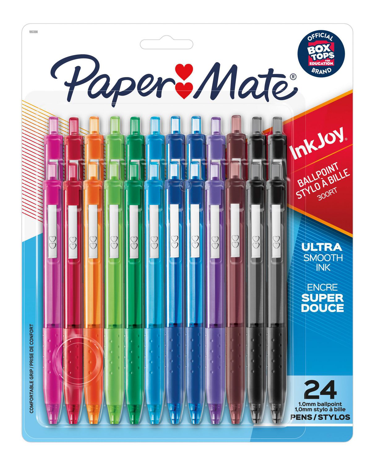 24 Paper Mate InkJoy 300rt Retractable Ballpoint Pens Medium Point Black 3 X 8 for sale online 