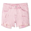 thumbnail image 3 of Justice Girls' Sequin Pocket Jean Short, 3 of 3