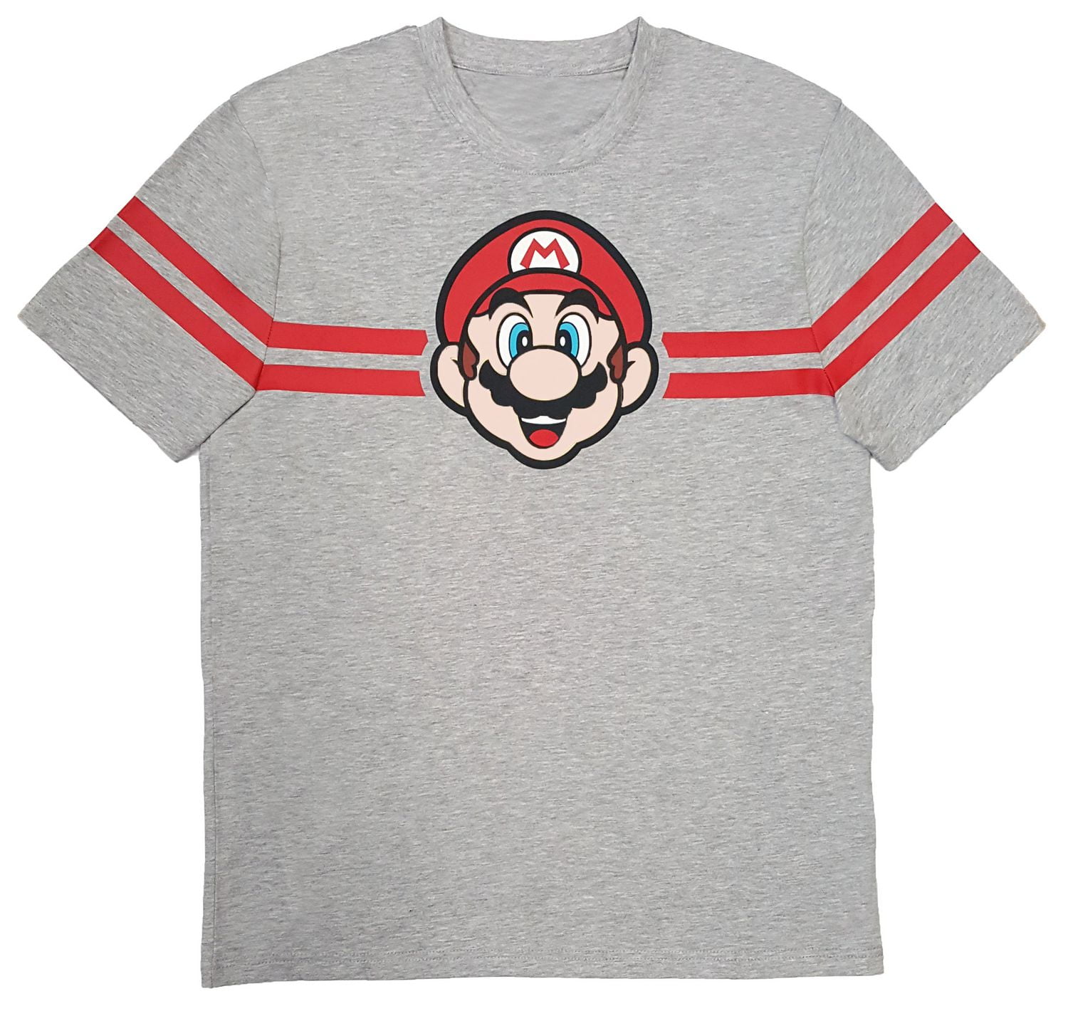 Super Mario T-shirt rayé à manches courtes pour hommes