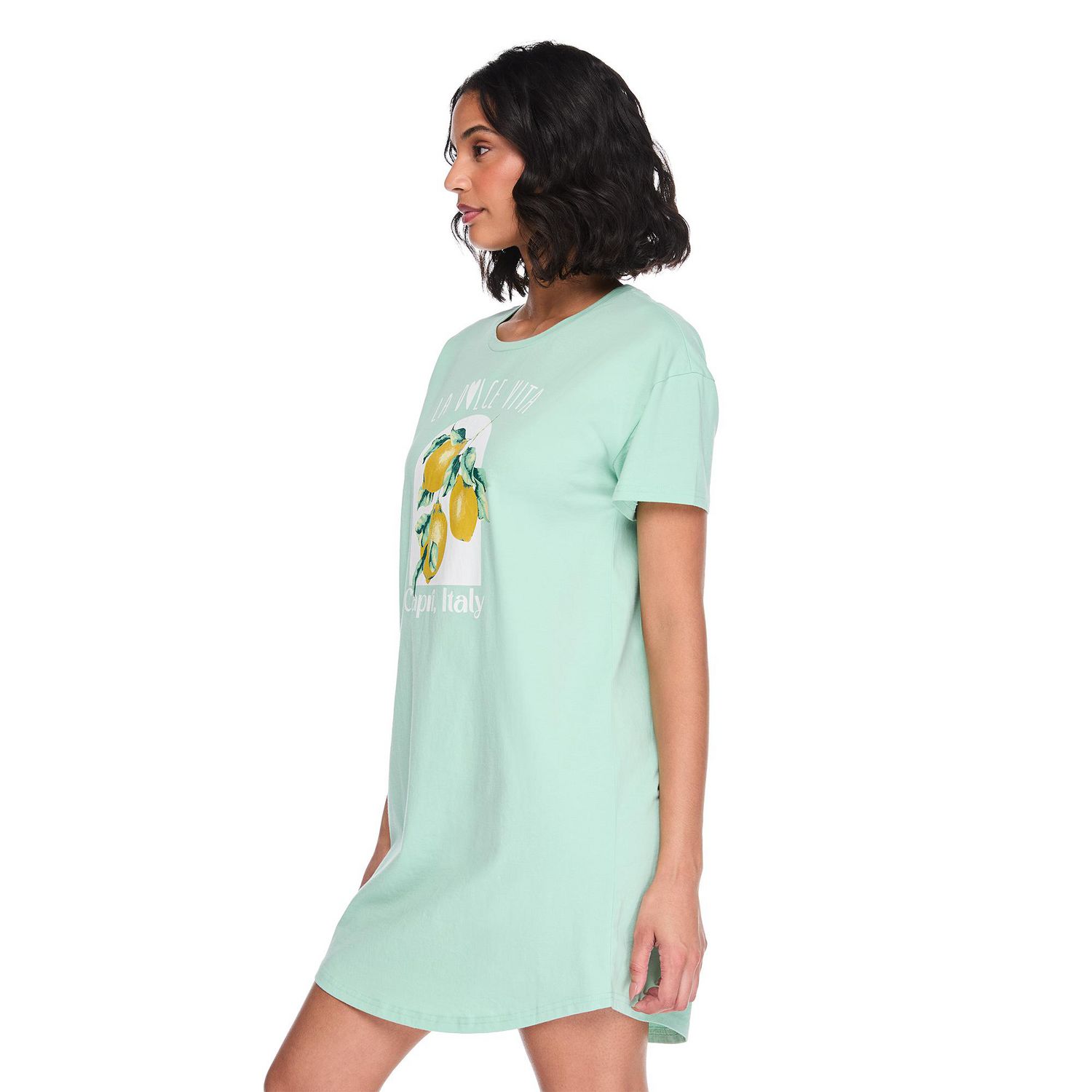 Chemise de nuit à encolure ras du cou George pour femmes