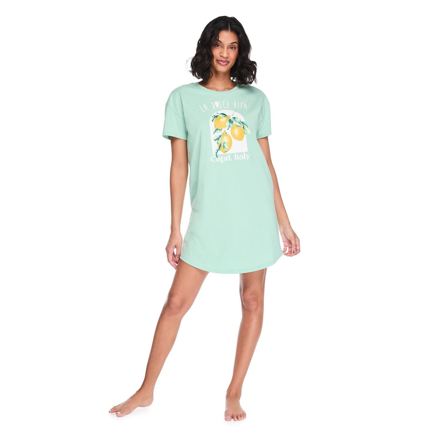 Chemise de nuit à encolure ras du cou George pour femmes