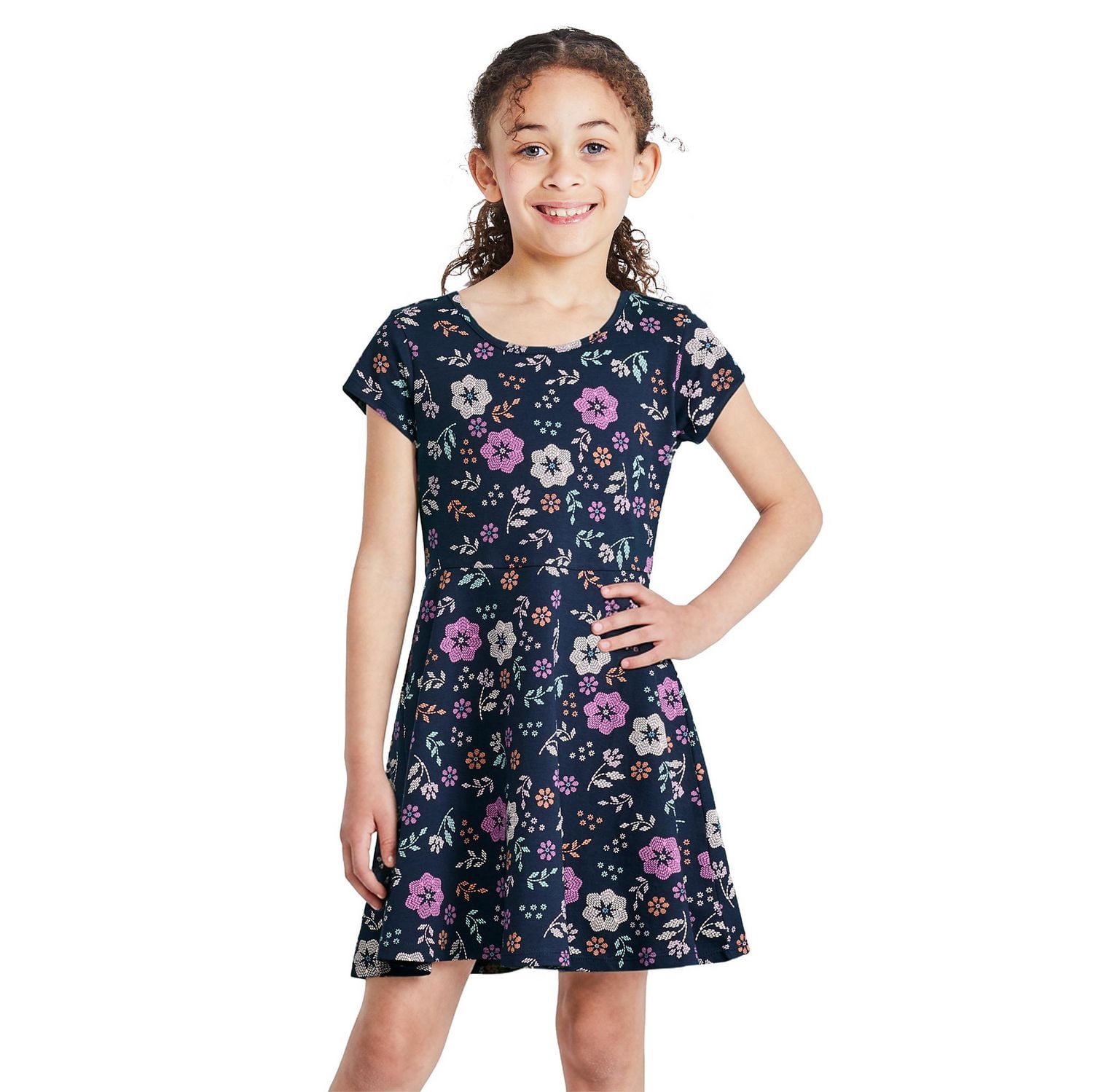George Girls' Short-Sleeve Skater Dress