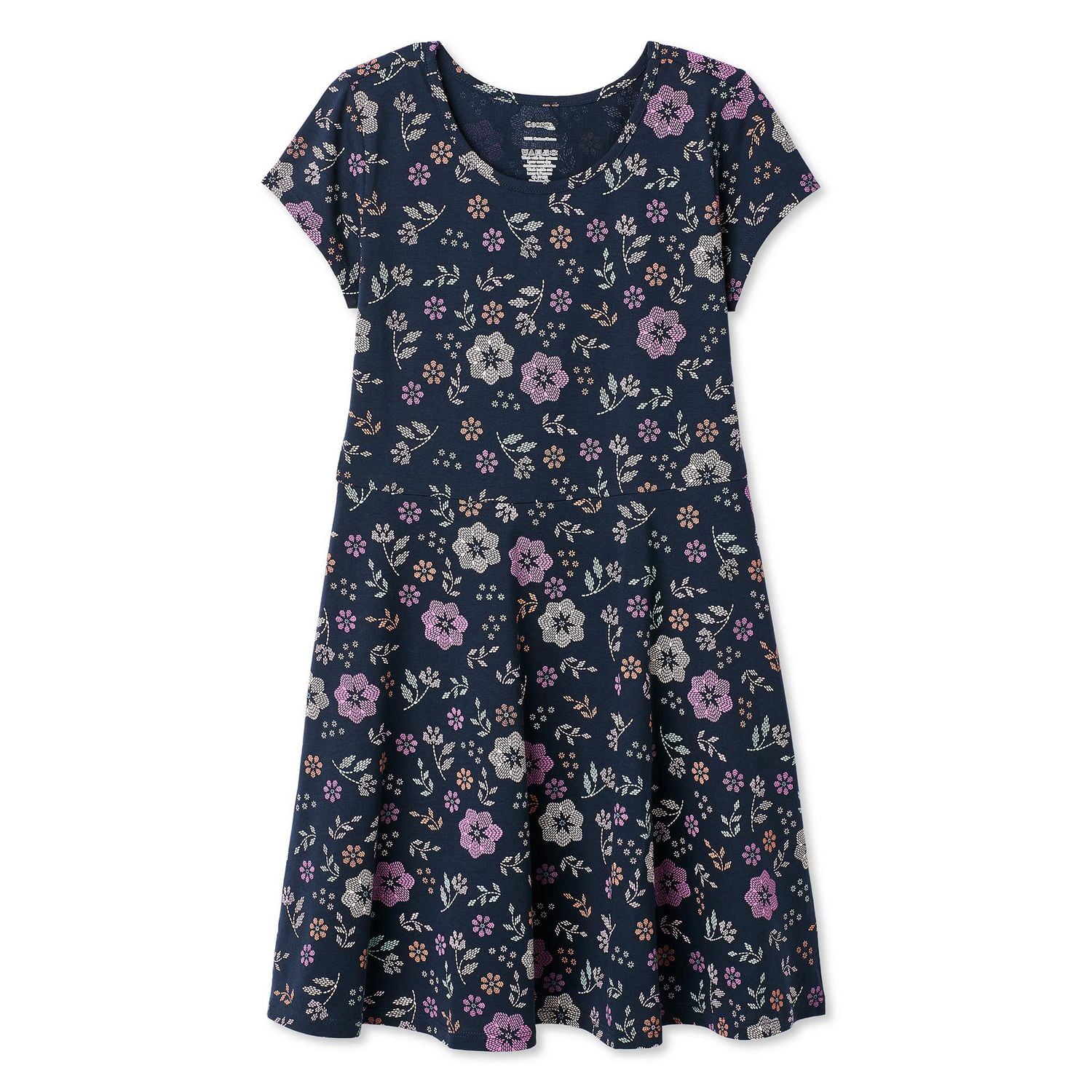 George Girls' Short-Sleeve Skater Dress