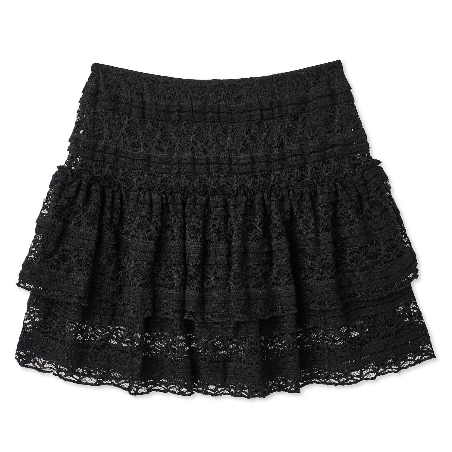 My Sister's Closet Girls' Tiered Lace Ruffle Skort