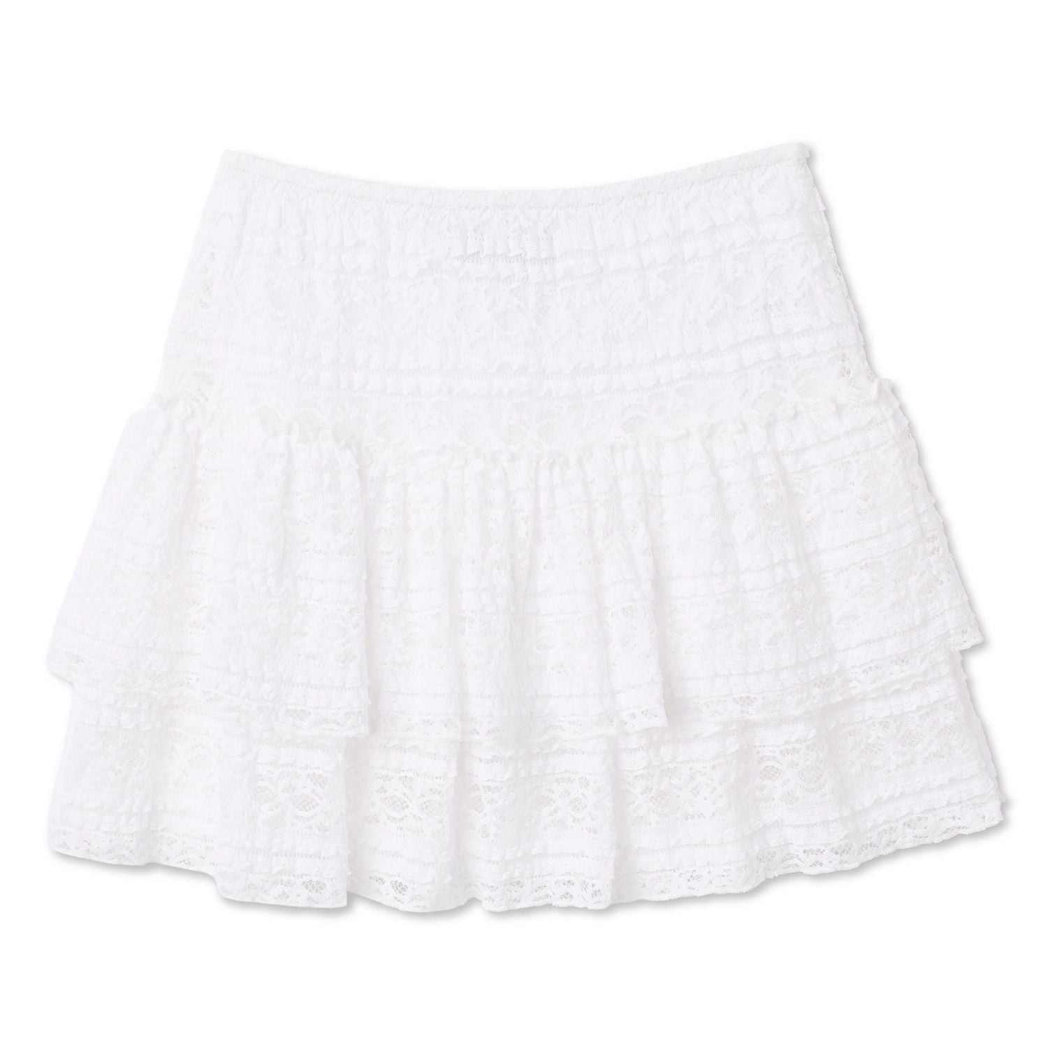 My Sister's Closet Girls' Tiered Lace Ruffle Skort
